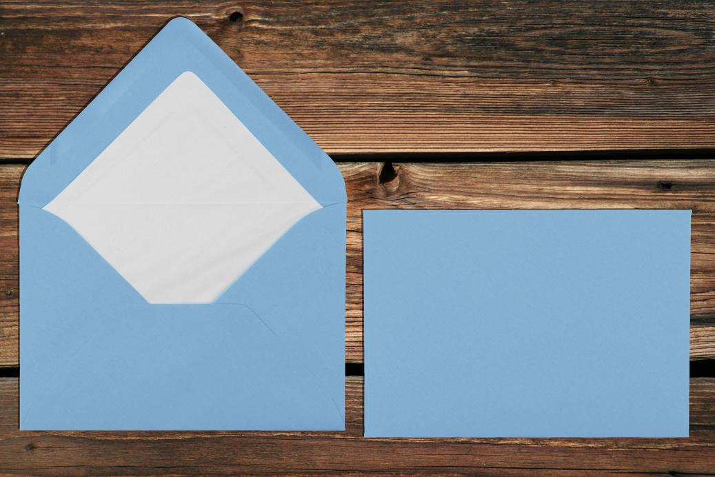 Briefhüllen mit Seidenfutter B6 125x176 mm Nassklebend Dunkelblau gerippt 100 g/qm